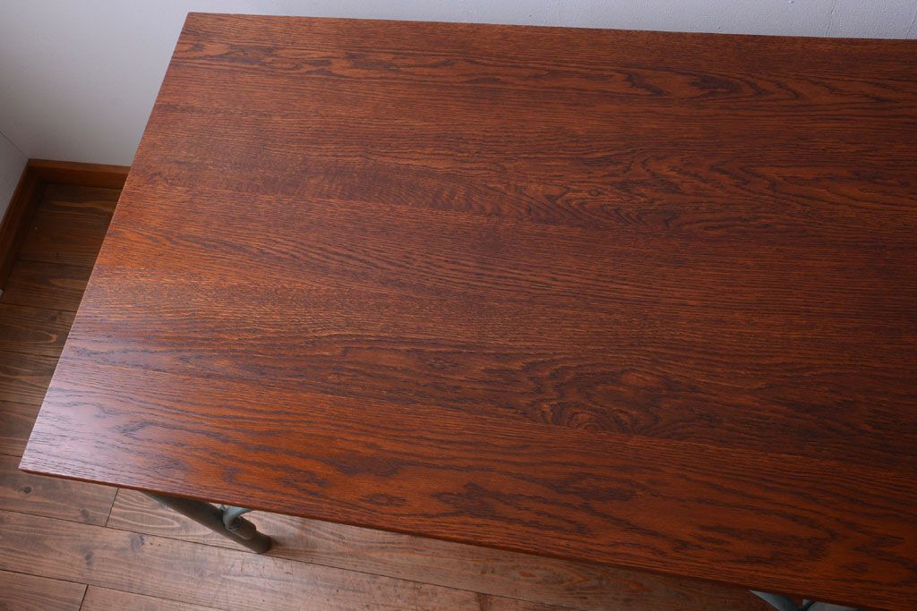 【オーダー注文・受注生産商品】格納スツール付きテーブル　8脚(8人掛け、ダイニングテーブル、作業台)
