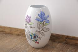 【骨董買取】ヘレンド　ハンドペイント　花蝶文花瓶(HEREND、ハンガリー、花入れ、壺)を買取りました。