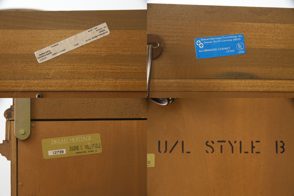 中古　美品　DREXEL HERITAGE(ドレクセルヘリテイジ)　TRYON MANOR(トライオンメナー)　格調高い佇まいが魅力の飾り棚(キャビネット、食器棚、収納棚)(R-061524)