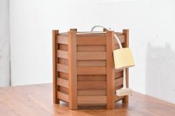和製ビンテージ　希少な廃番品　大和照明製作所　杉材　落ち着いた空間を演出する六角形デザインの天井照明(ペンダントライト、吊り下げ照明、シェード、電笠、ヴィンテージ)(R-084346)