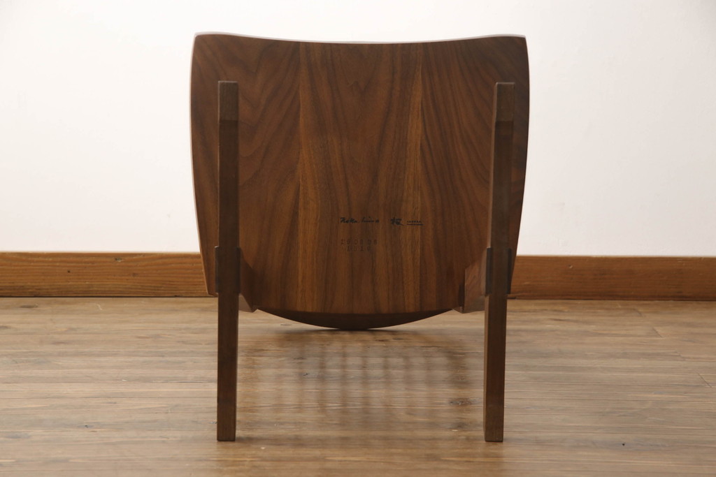 中古　ジョージナカシマ　桜製作所　コノイドチェア(CONOID CHAIR)　CN101　スタイリッシュな佇まいのサイドチェア(ジョージ・ナカシマ、板座チェア、ダイニングチェア、椅子、イス)(R-068180)