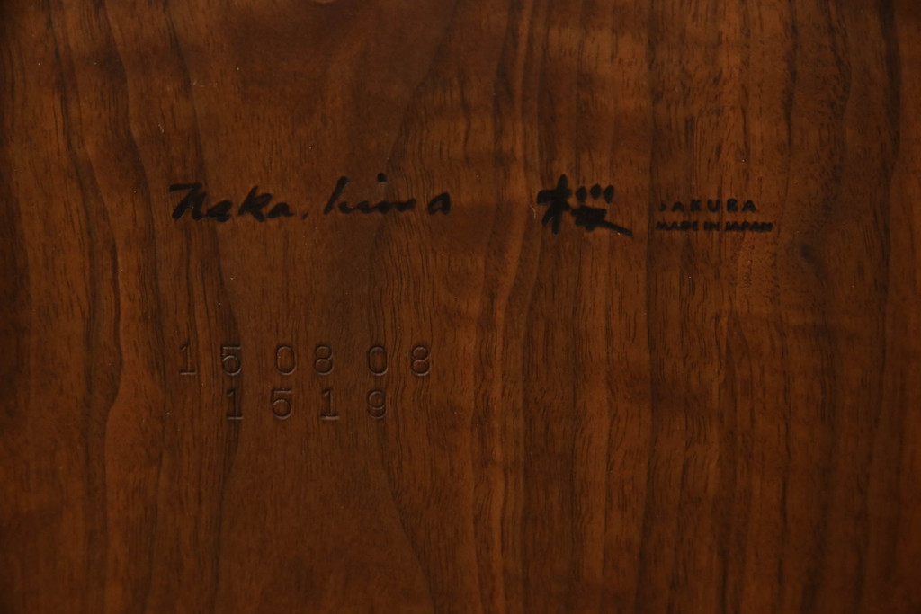 中古　ジョージナカシマ　桜製作所　コノイドチェア(CONOID CHAIR)　CN101　スタイリッシュな佇まいのサイドチェア(板座チェア、ダイニングチェア、椅子、イス)(R-068181)