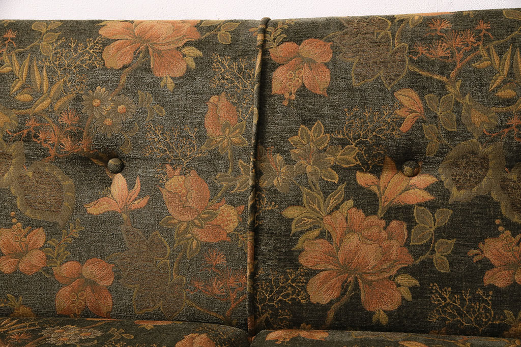 中古 三越 Brugge(ブルージュ) VE1107 グリーンの花柄 中古 三越 Brugge(ブルージュ) VE1107 グリーンの花柄