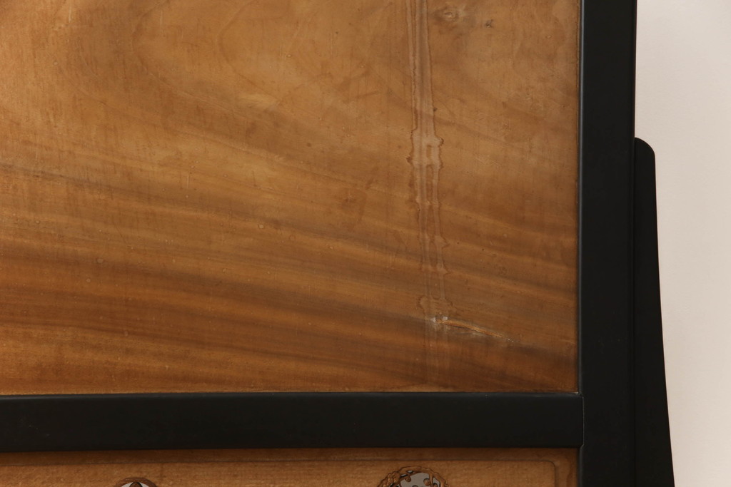 和製ビンテージ　最高級!!　井波彫刻　三好刀　迫力ある松に鶴が素晴らしい彫刻衝立て(つい立て、衝い立て、仕切り、パーテーション、ヴィンテージ)(定価約250万円)(R-070013)