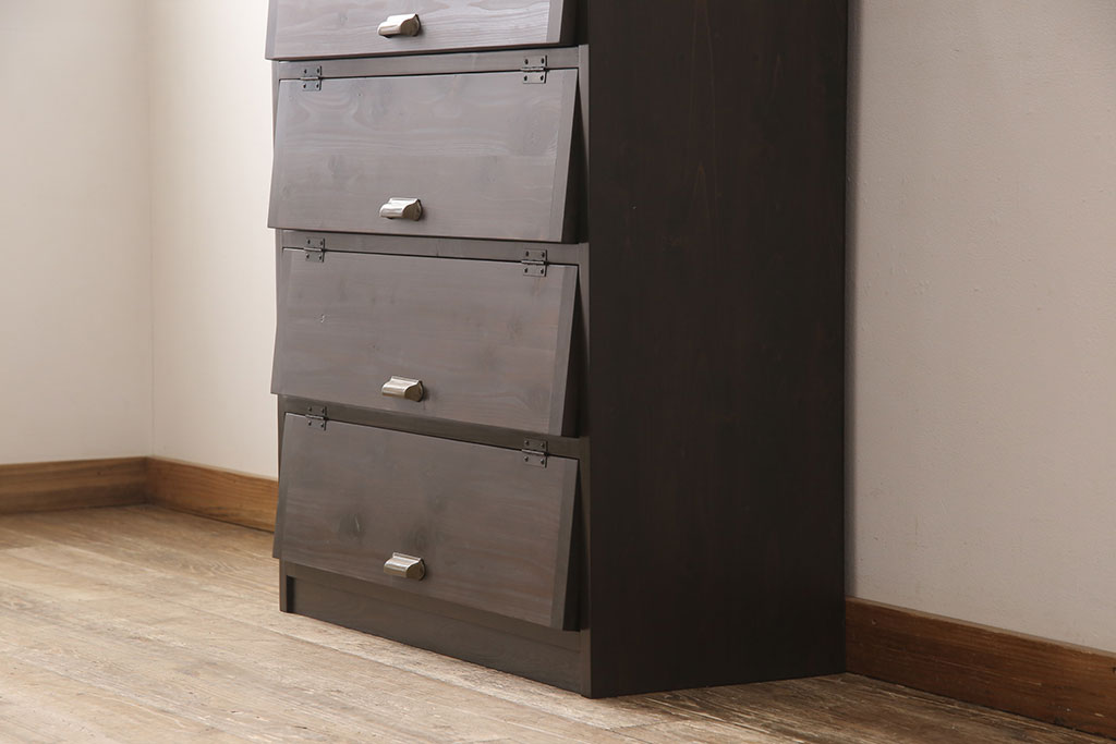 【オーダー注文・受注生産商品】パタパタ扉の収納棚(下駄箱、キャビネット)