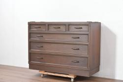 中古　美品　岩谷堂箪笥　くっきりとした杢目が上質な雰囲気を醸し出す整理箪笥(和タンス、衣装箪笥、引き出し、チェスト)(R-053343)