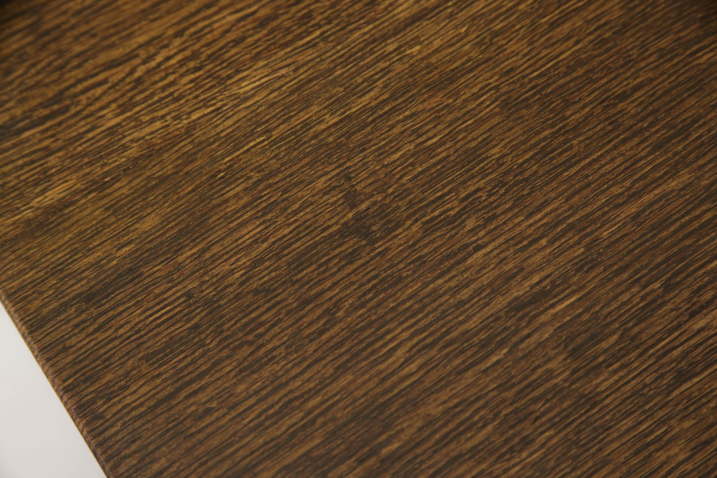 和製アンティーク　昭和中期　ナラ材製　重厚な佇まいが存在感を放つ大振りなデスク(ワークデスク、オフィスデスク、在宅ワーク、在宅用、両袖机)(R-061563)