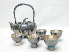 江戸期　鳥の図　染付豆角皿5枚(天塩皿、醤油皿)(R-044392)