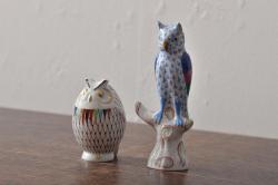 【骨董買取】ハンガリー　HEREND(ヘレンド)　HOLLOHAZA(ホロハーザ)　フクロウ(梟)　フィギュリン(ミミズク、磁器、陶器)を買取りました。