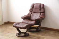 【買取】エコーネス(EKORNES) 本革(レザー) オットマン付 ストレスレス レノ クラシック(M)を買取りました。(定価約37万9千円)