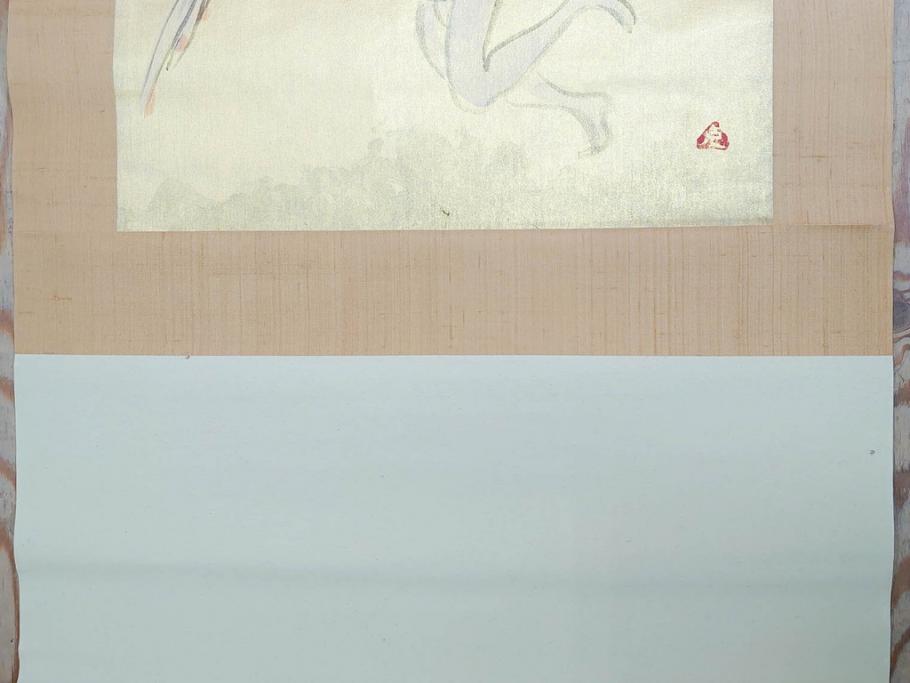 彫刻家　木内克　天女　水戸市泉町　髙橋尚美堂　美しく舞う姿が目を惹く掛軸(掛け軸、共箱付き)(R-070772)