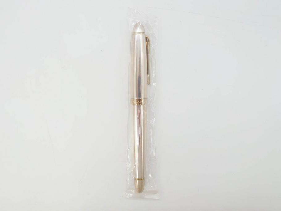 未使用品　セーラー　SAILOR JAPAN FOUNDED 1911　SILVER　シルバー　万年筆&カートリッジ・ケースセット(記念品、桐箱、筆記具、文具、銀製、箱付き)(R-070851)