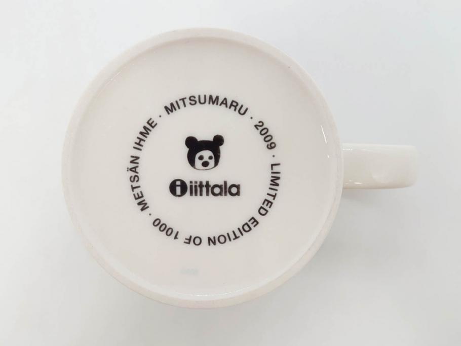 iittala(イッタラ)　廃盤　オイバ・トイッカ50周年記念　バード　イッタラ×つぼいねね　2009　1000個限定　可愛らしいデザインが魅力的なマグカップ2客セット(北欧食器、鳥、ブルー)(R-070861)