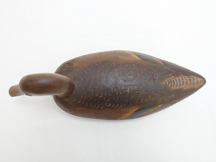 ドイツビンテージ　1945年　つぶらな瞳が可愛らしいデコイ2点セット(鴨、置物、置き物、模型、ディスプレイ、インテリア、ヴィンテージ)(R-062384)