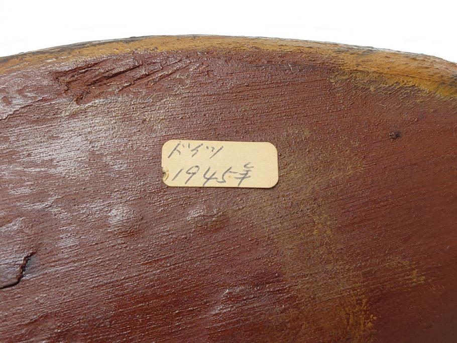 ドイツビンテージ　1945年　つぶらな瞳が可愛らしいデコイ2点セット(鴨、置物、置き物、模型、ディスプレイ、インテリア、ヴィンテージ)(R-062384)