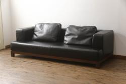 中古　極美品　EKORNES(エコーネス)　ストレスレス　エミリー　くつろぎの時間におすすめの本革ソファ(電動モーター式、二人掛け、2Pソファ、スチール、マットブラック、2P、北欧)(定価約78万円)(R-064727)