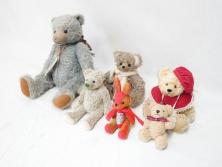 Teddy Bear(テディベア)とHarris Tweed(ハリスツイード)　バニー　見ているだけで癒される可愛らしいぬいぐるみ6体セット(くま、クマ、ドイツ、Keita、KUMAYA、Hiroko、オールドブルー、限定、LIMITED EDITION、うさぎ、ウサギ、モヘア、人形)(検索ワード:シュタイフ)(R-070872)