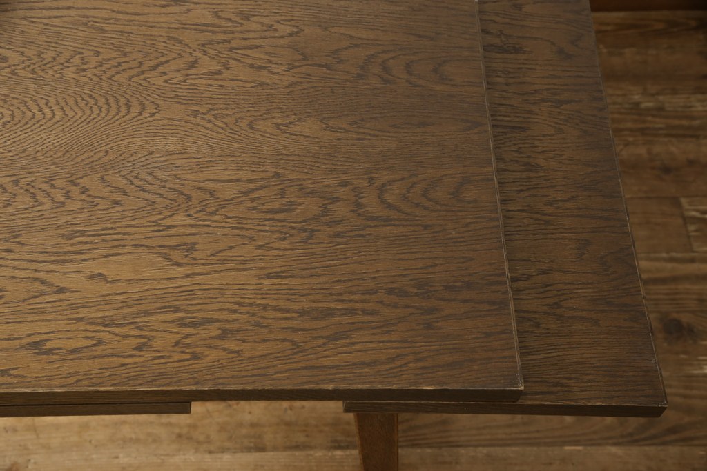 中古　美品　神戸洋家具　個性的なつくりが目を引くエクステンションテーブル(ダイニングテーブル、食卓、2人掛け)(R-058969)
