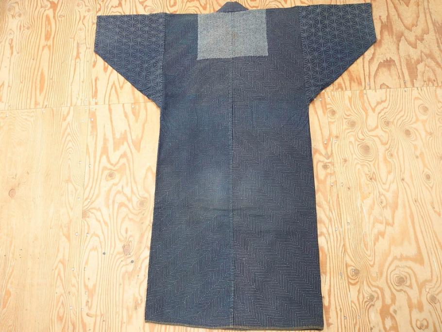 未着用】刺し子 こぎん刺し アンティーク藍染生地使用 野良着