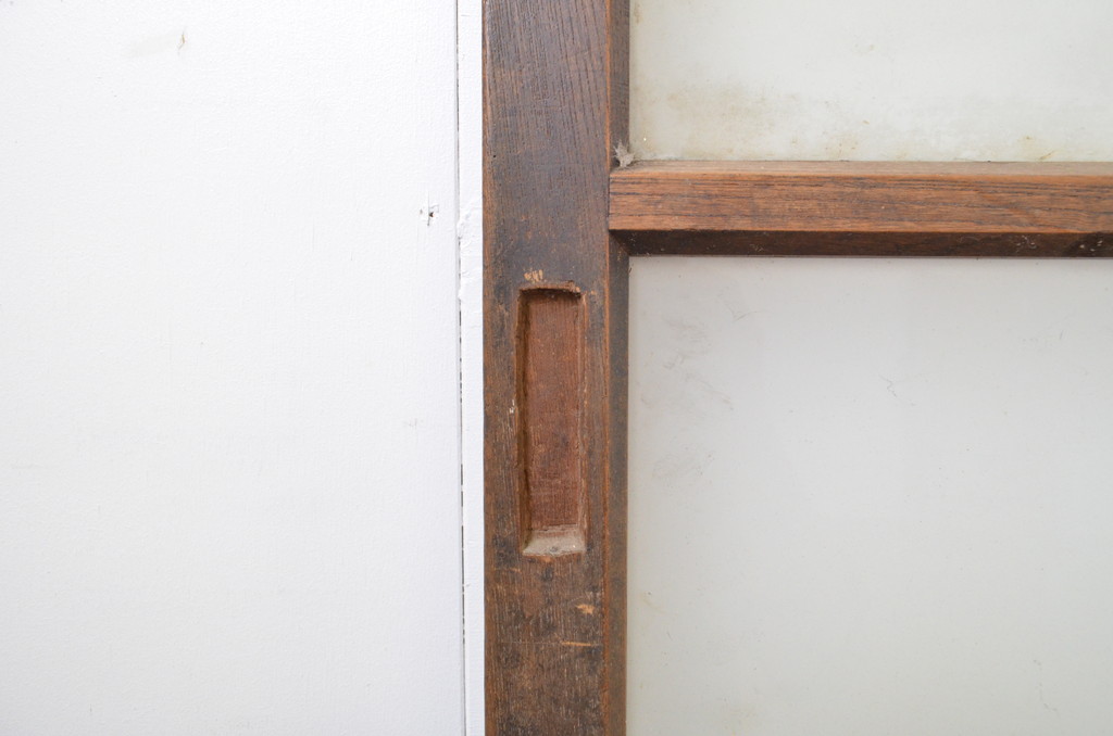 アンティーク建具 欅(けやき)材 くっきりとした杢目が目を惹く