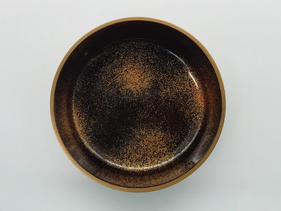 蒔絵師 西條一斉 高蒔絵 梨地 氷梅 中棗(茶道具、茶入、漆器