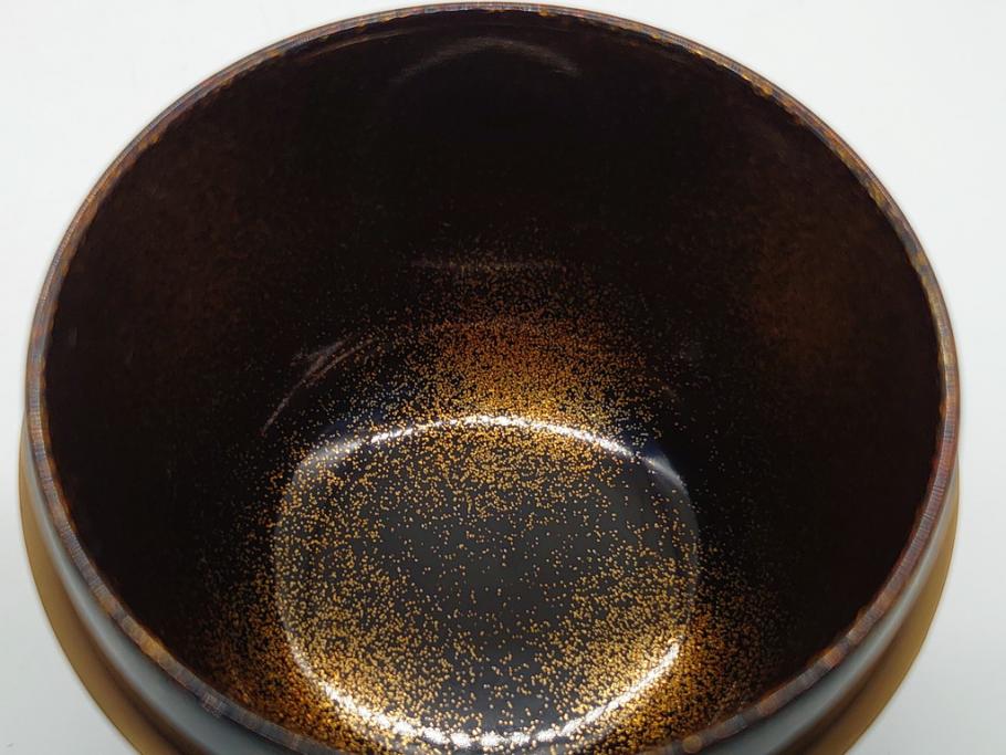 蒔絵師 西條一斉 高蒔絵 梨地 氷梅 中棗(茶道具、茶入、漆器、木製、共