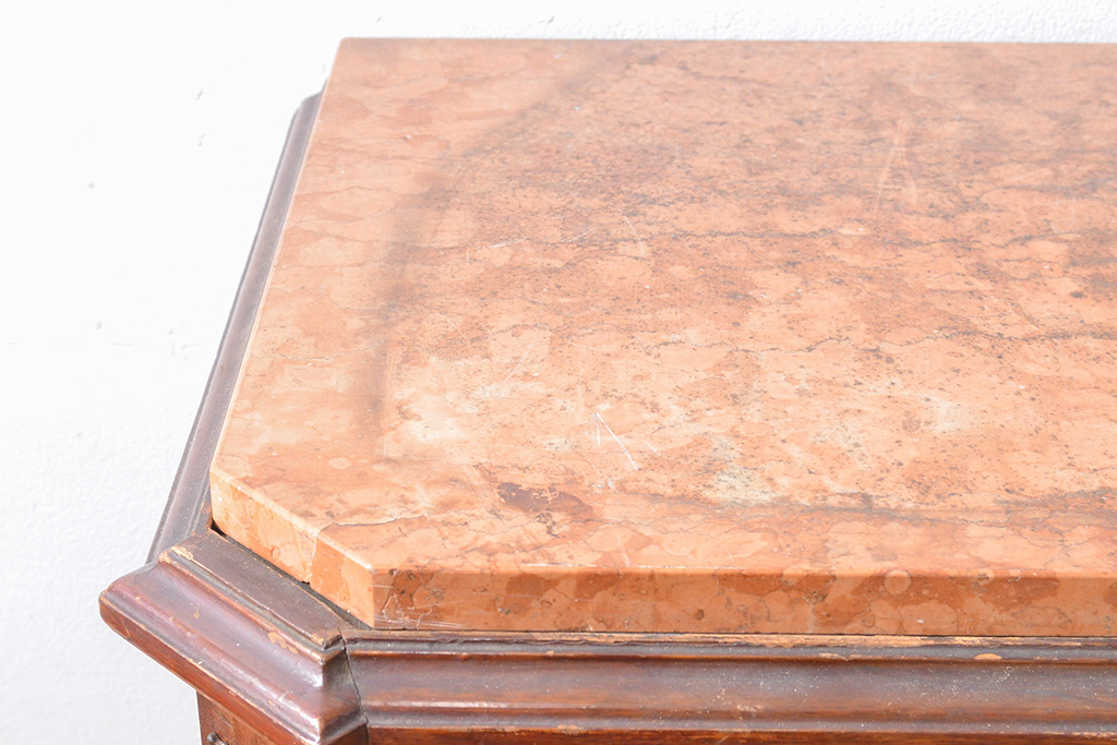 イタリア製 象嵌細工 大理石天板 サイドボード カウンターテーブル コンソール