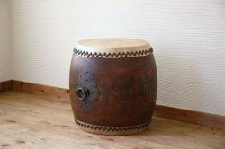 【骨董買取】欅の刳り抜き和太鼓(和楽器)を買取りました。