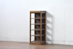 中古　美品　カリモク家具(karimoku)　洗練されたデザインが上品な5段シューズラック(収納棚、玄関収納、靴棚、スリッパラック)(R-084518)