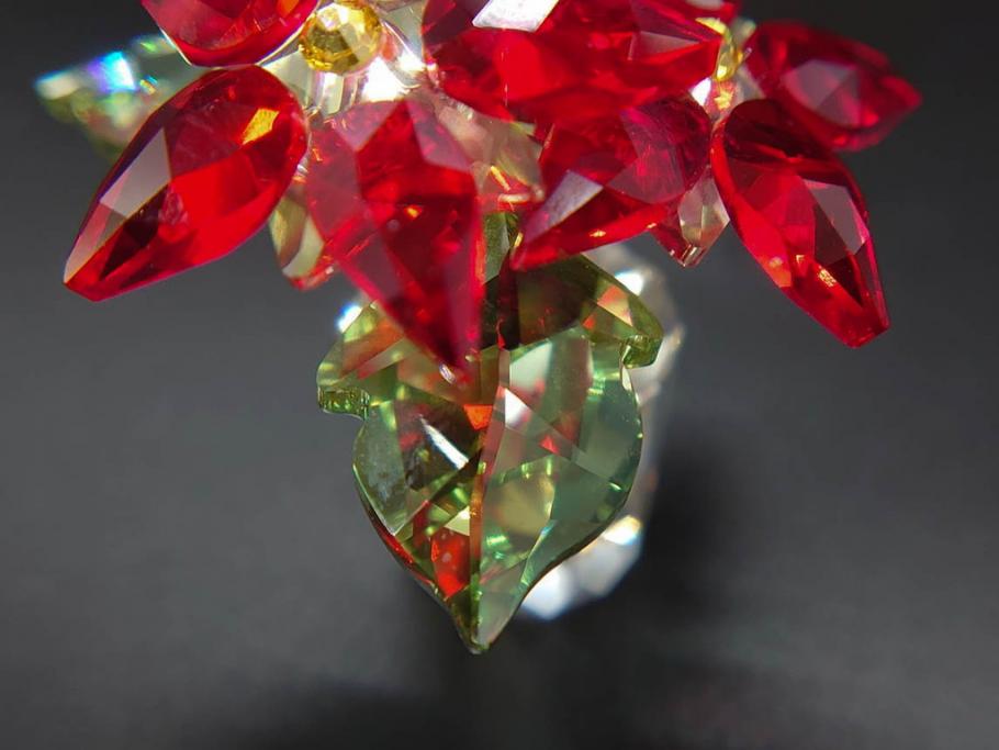 オーストリア SWAROVSKI(スワロフスキー) ポインセチア 高さ8cm