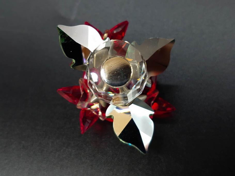 オーストリア SWAROVSKI(スワロフスキー) ポインセチア 高さ8cm