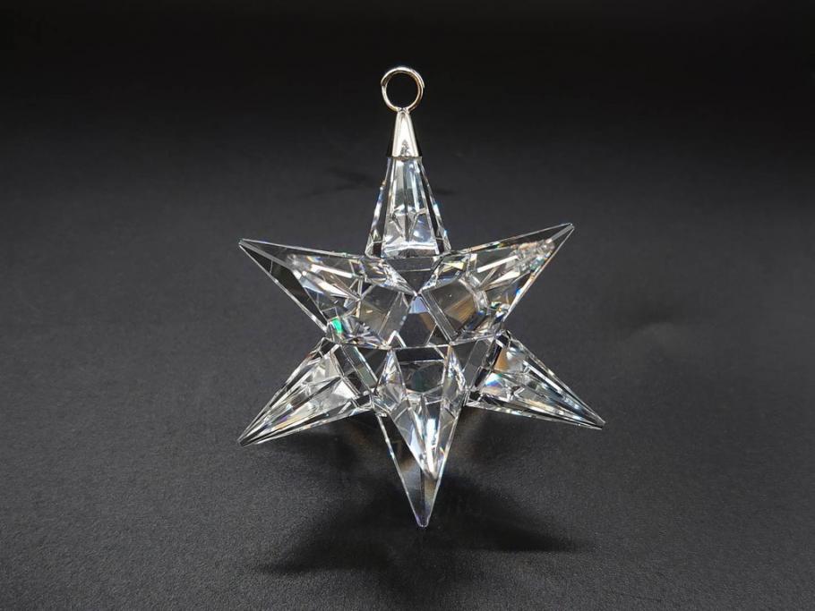 オーストリア　SWAROVSKI(スワロフスキー)　上品な輝きを放つペンダント&スターオーナメント(アクセサリー、首飾り、ネックレス、昆虫、クリスマスデコレーション、アクセサリー、装飾物、星、外箱付き)(R-077776)