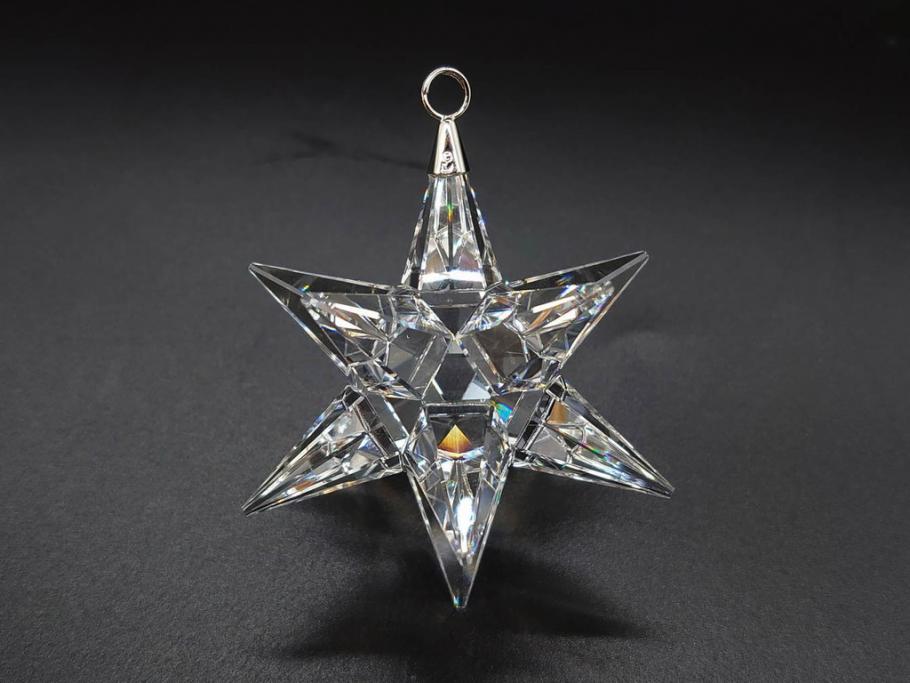 オーストリア　SWAROVSKI(スワロフスキー)　上品な輝きを放つペンダント&スターオーナメント(アクセサリー、首飾り、ネックレス、昆虫、クリスマスデコレーション、アクセサリー、装飾物、星、外箱付き)(R-077776)