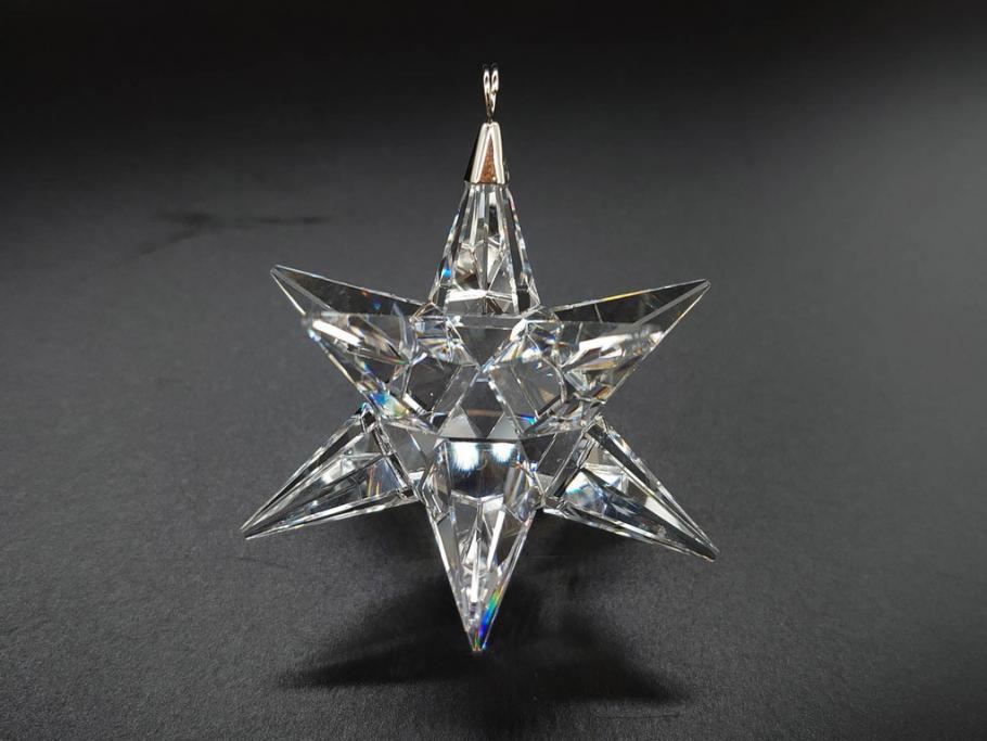 オーストリア　SWAROVSKI(スワロフスキー)　上品な輝きを放つペンダント&スターオーナメント(アクセサリー、首飾り、ネックレス、昆虫、クリスマスデコレーション、アクセサリー、装飾物、星、外箱付き)(R-077776)