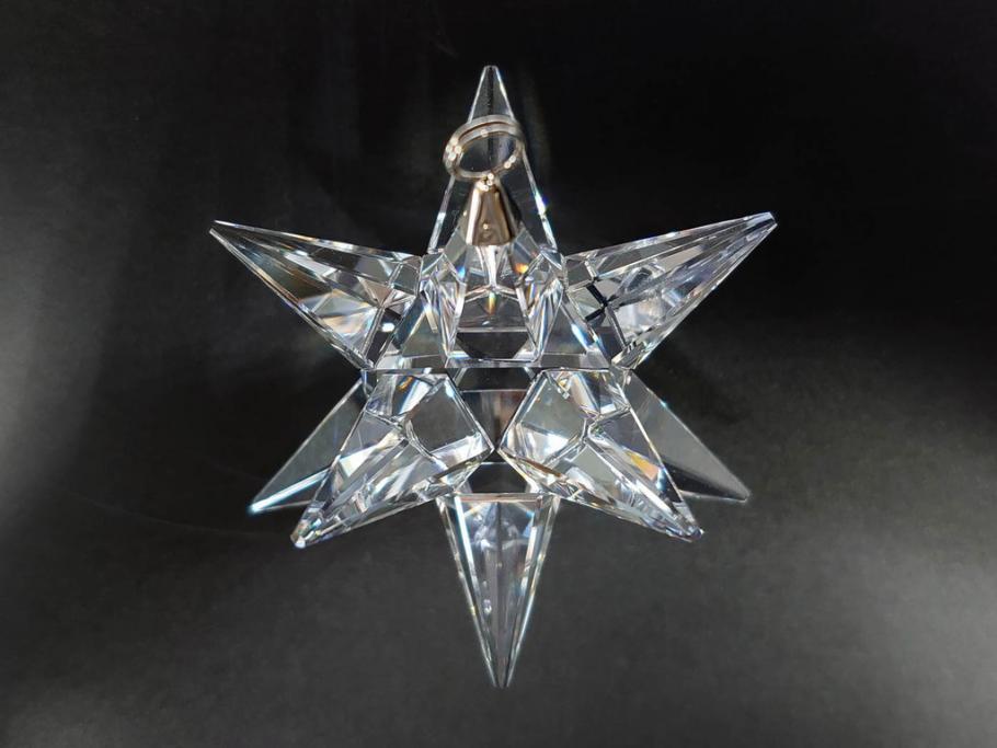 オーストリア　SWAROVSKI(スワロフスキー)　上品な輝きを放つペンダント&スターオーナメント(アクセサリー、首飾り、ネックレス、昆虫、クリスマスデコレーション、アクセサリー、装飾物、星、外箱付き)(R-077776)