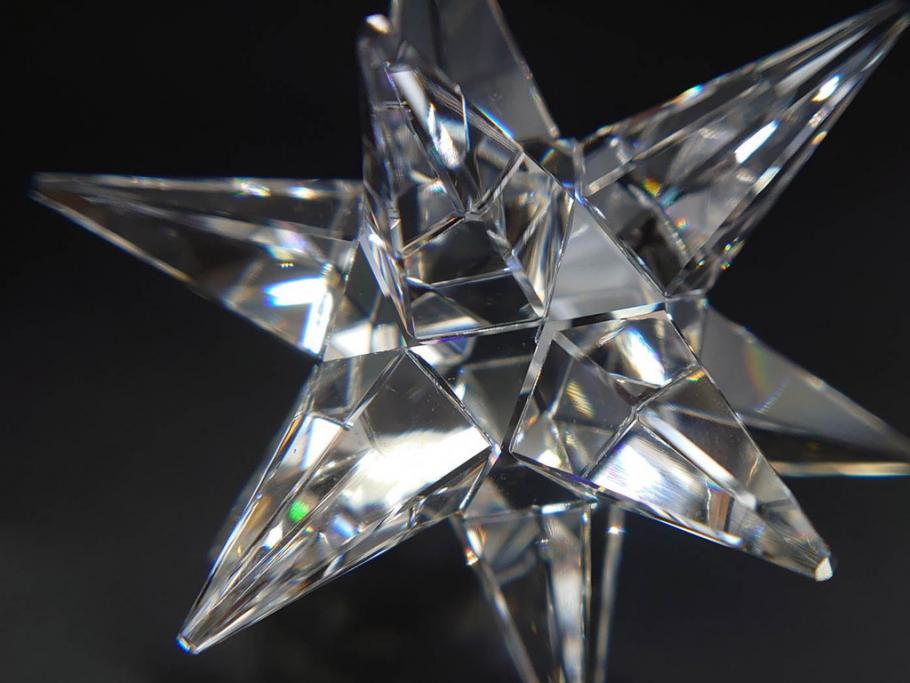 オーストリア　SWAROVSKI(スワロフスキー)　上品な輝きを放つペンダント&スターオーナメント(アクセサリー、首飾り、ネックレス、昆虫、クリスマスデコレーション、アクセサリー、装飾物、星、外箱付き)(R-077776)