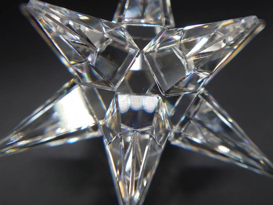 オーストリア　SWAROVSKI(スワロフスキー)　上品な輝きを放つペンダント&スターオーナメント(アクセサリー、首飾り、ネックレス、昆虫、クリスマスデコレーション、アクセサリー、装飾物、星、外箱付き)(R-077776)