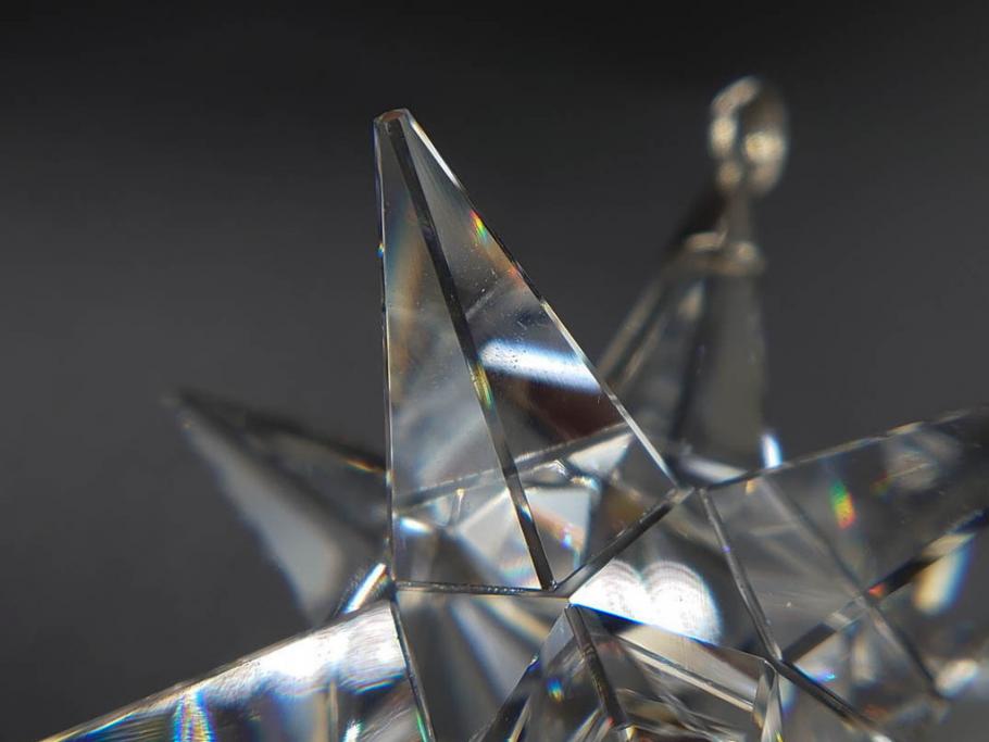 オーストリア　SWAROVSKI(スワロフスキー)　上品な輝きを放つペンダント&スターオーナメント(アクセサリー、首飾り、ネックレス、昆虫、クリスマスデコレーション、アクセサリー、装飾物、星、外箱付き)(R-077776)
