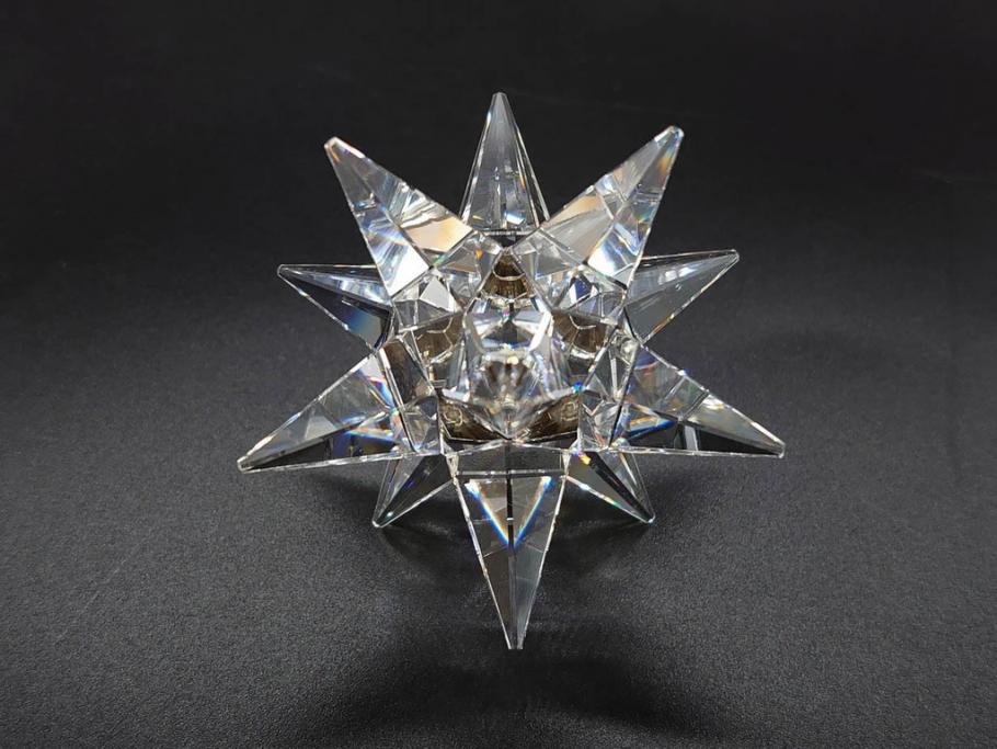 オーストリア　SWAROVSKI(スワロフスキー)　上品な輝きを放つペンダント&スターオーナメント(アクセサリー、首飾り、ネックレス、昆虫、クリスマスデコレーション、アクセサリー、装飾物、星、外箱付き)(R-077776)