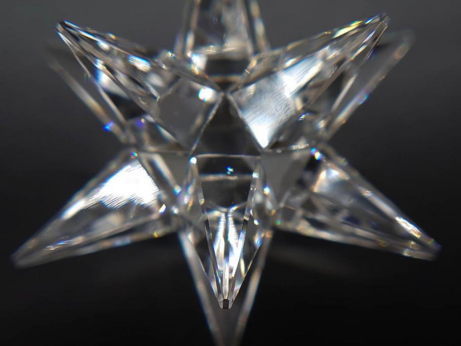 オーストリア　SWAROVSKI(スワロフスキー)　上品な輝きを放つペンダント&スターオーナメント(アクセサリー、首飾り、ネックレス、昆虫、クリスマスデコレーション、アクセサリー、装飾物、星、外箱付き)(R-077776)