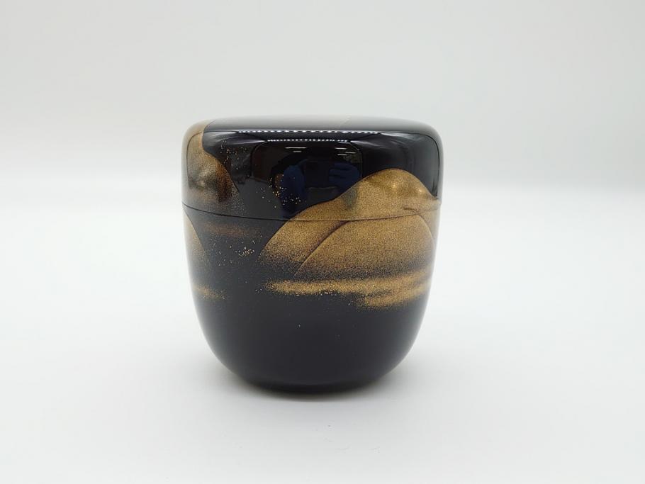 【全品送料無料】 輪島塗 正春作 蒔絵 遠山 美しく気品の高い棗(茶道具、茶入 棗