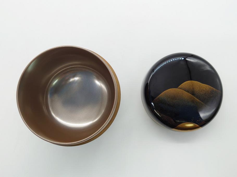 輪島塗 正春作 蒔絵 遠山 美しく気品の高い棗(茶道具、茶入