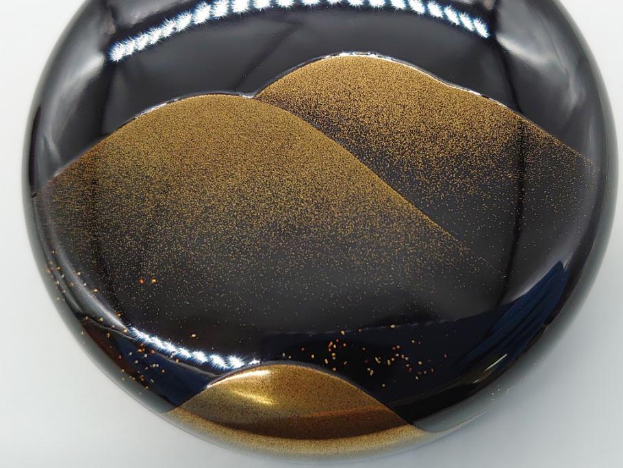 輪島塗 正春作 蒔絵 遠山 美しく気品の高い棗(茶道具、茶入