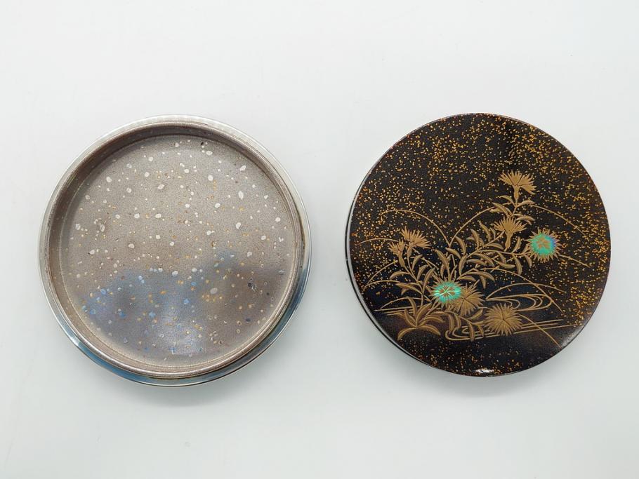香合、三島暦手螺鈿香合、朴富元、作、共箱、 工芸品