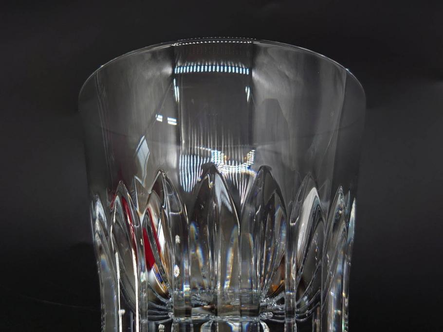 2022年　フランス　Baccarat　バカラ　CRYSTA(クリスタ)　深く彫られたカットが輝くタンブラー2客セット(コップ、グラス、ロックグラス、クリスタルガラス、フルレッドクリスタルガラス、共箱付き)(R-077915)