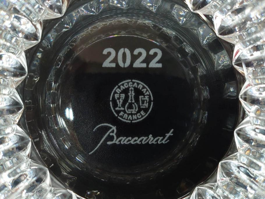 2022年　フランス　Baccarat　バカラ　CRYSTA(クリスタ)　深く彫られたカットが輝くタンブラー2客セット(コップ、グラス、ロックグラス、クリスタルガラス、フルレッドクリスタルガラス、共箱付き)(R-077915)