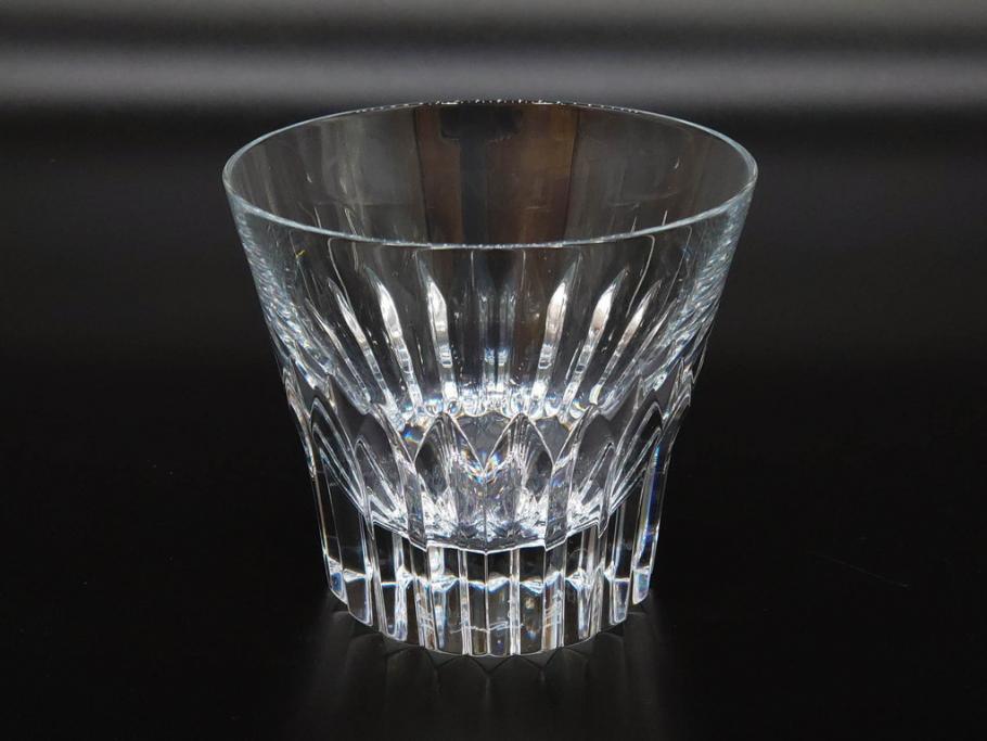 2022年　フランス　Baccarat　バカラ　CRYSTA(クリスタ)　深く彫られたカットが輝くタンブラー2客セット(コップ、グラス、ロックグラス、クリスタルガラス、フルレッドクリスタルガラス、共箱付き)(R-077915)
