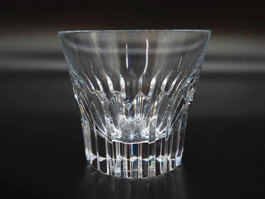 2022年　フランス　Baccarat　バカラ　CRYSTA(クリスタ)　深く彫られたカットが輝くタンブラー2客セット(コップ、グラス、ロックグラス、クリスタルガラス、フルレッドクリスタルガラス、共箱付き)(R-077915)