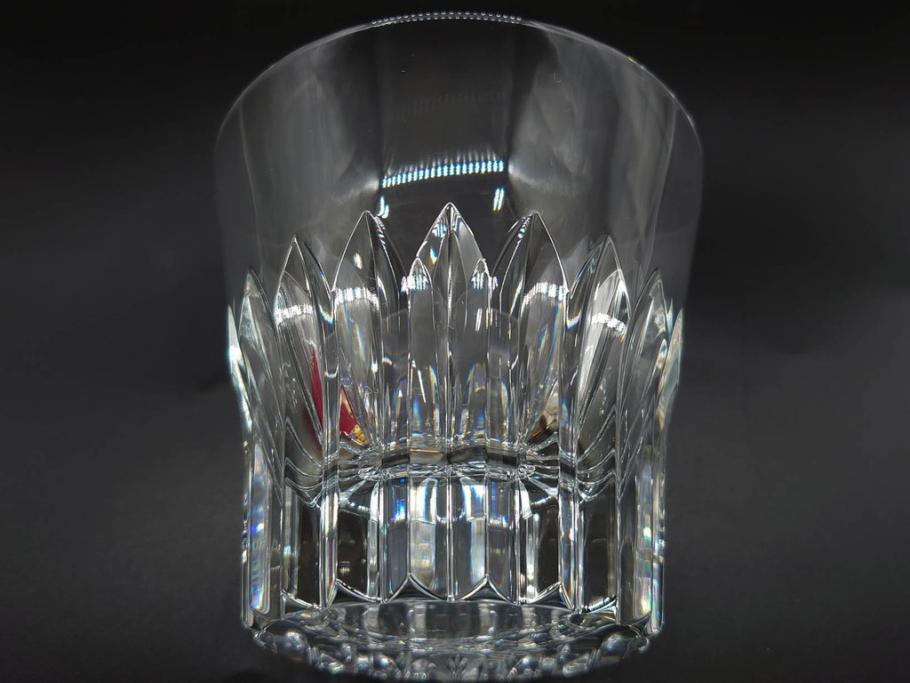 2022年　フランス　Baccarat　バカラ　CRYSTA(クリスタ)　深く彫られたカットが輝くタンブラー2客セット(コップ、グラス、ロックグラス、クリスタルガラス、フルレッドクリスタルガラス、共箱付き)(R-077915)