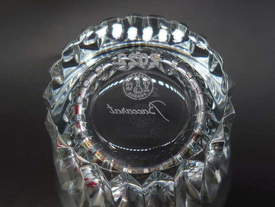 2022年　フランス　Baccarat　バカラ　CRYSTA(クリスタ)　深く彫られたカットが輝くタンブラー2客セット(コップ、グラス、ロックグラス、クリスタルガラス、フルレッドクリスタルガラス、共箱付き)(R-077915)
